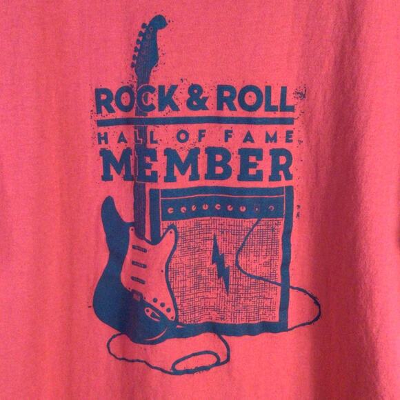 Rock And Roll Dad Hall Of Fame Member T Shirt Red Black XL - Picture 2 of 4